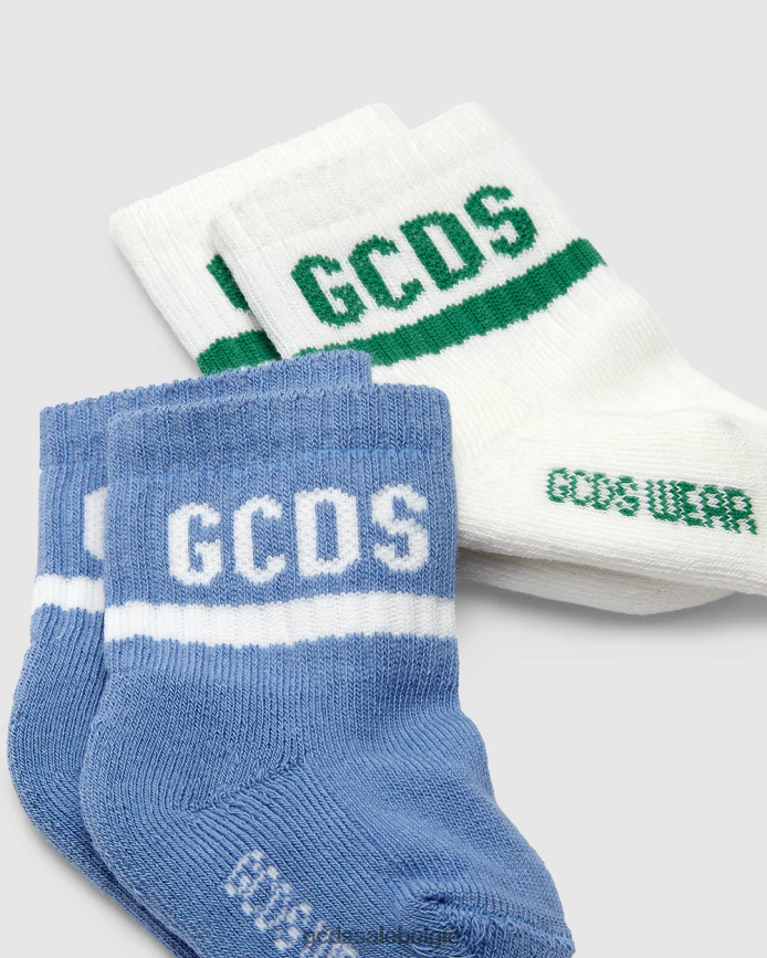 Tweedelige sokkenset met logoband kinderen GCDS babyblauw accessoire 4600VF650