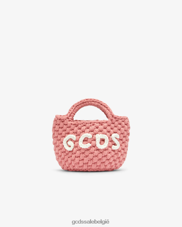 junior mini gehaakte tas kinderen GCDS fuchsia accessoire 4600VF780
