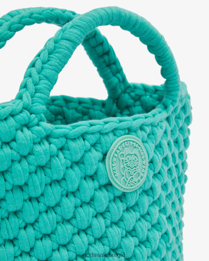 junior mini gehaakte tas kinderen GCDS lichtblauw accessoire 4600VF781