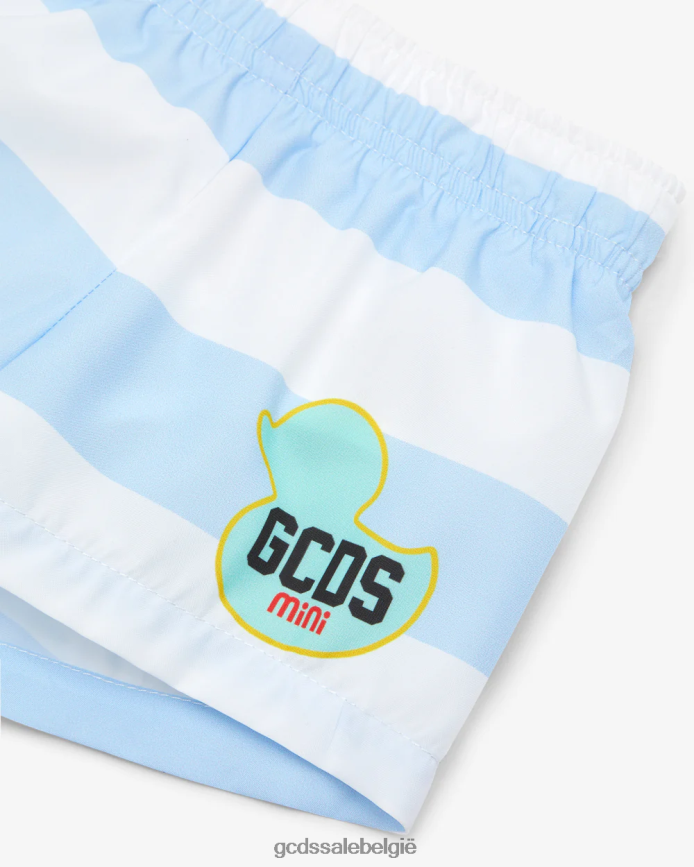 baby gestreepte zwemshort kinderen GCDS lichtblauw kleding 4600VF644