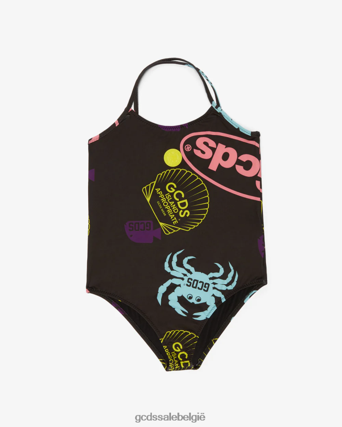 junior shell-badpak kinderen GCDS zwart kleding 4600VF822