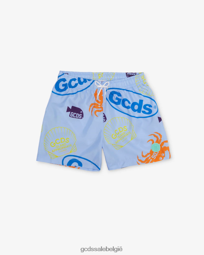 junior shell-zwemshort kinderen GCDS blauw kleding 4600VF763