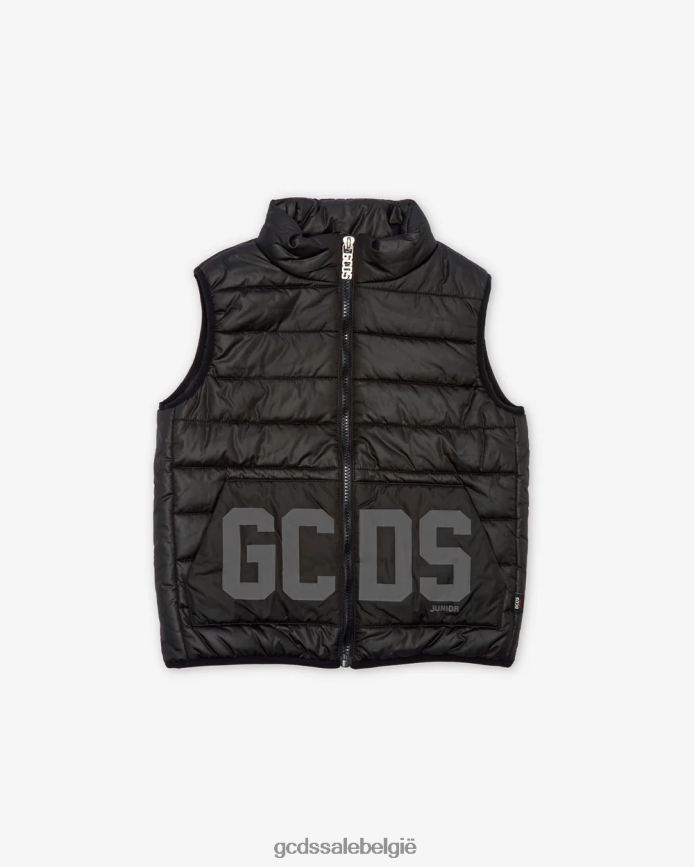 junior laagbandvest kinderen GCDS zwart kleding 4600VF664