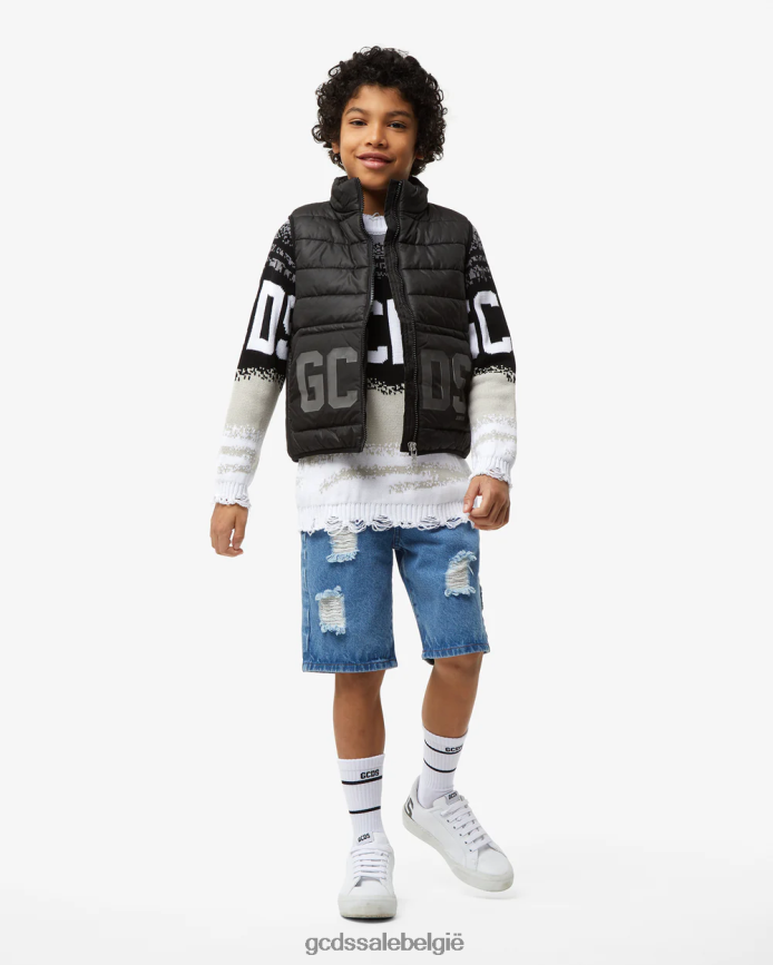 junior laagbandvest kinderen GCDS zwart kleding 4600VF664