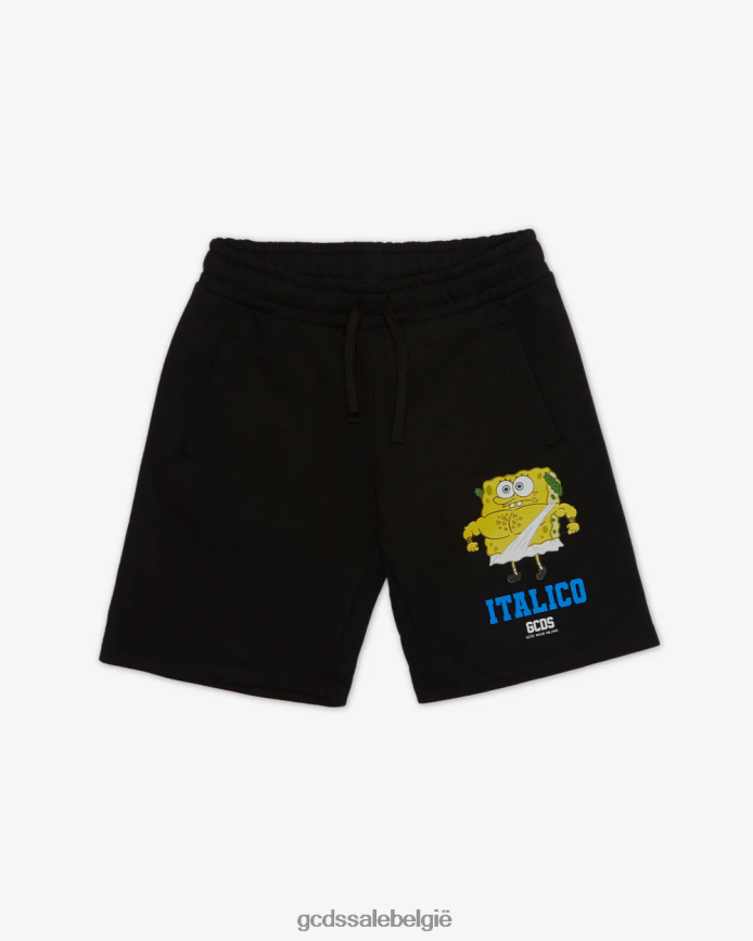 Junior Spongebob italico bermuda kinderen GCDS zwart kleding 4600VF761