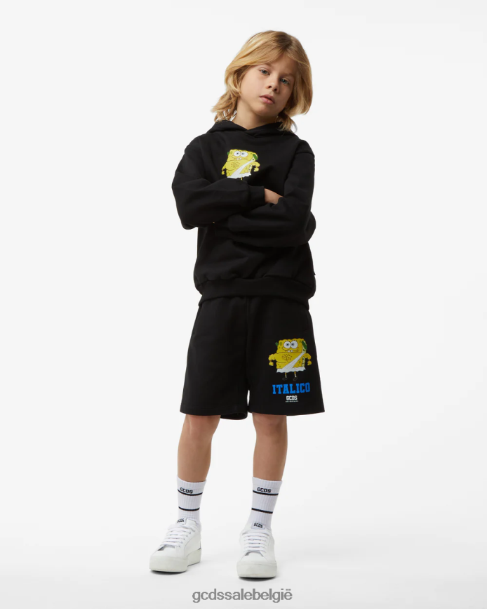 Junior Spongebob italico bermuda kinderen GCDS zwart kleding 4600VF761