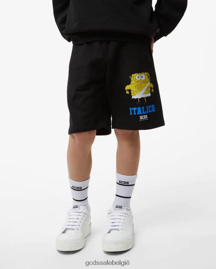 Junior Spongebob italico bermuda kinderen GCDS zwart kleding 4600VF761