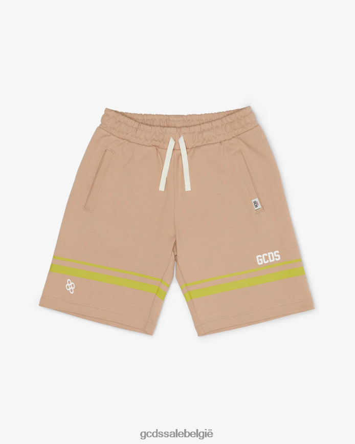 Junior lage bermuda met logoband kinderen GCDS beige kleding 4600VF756