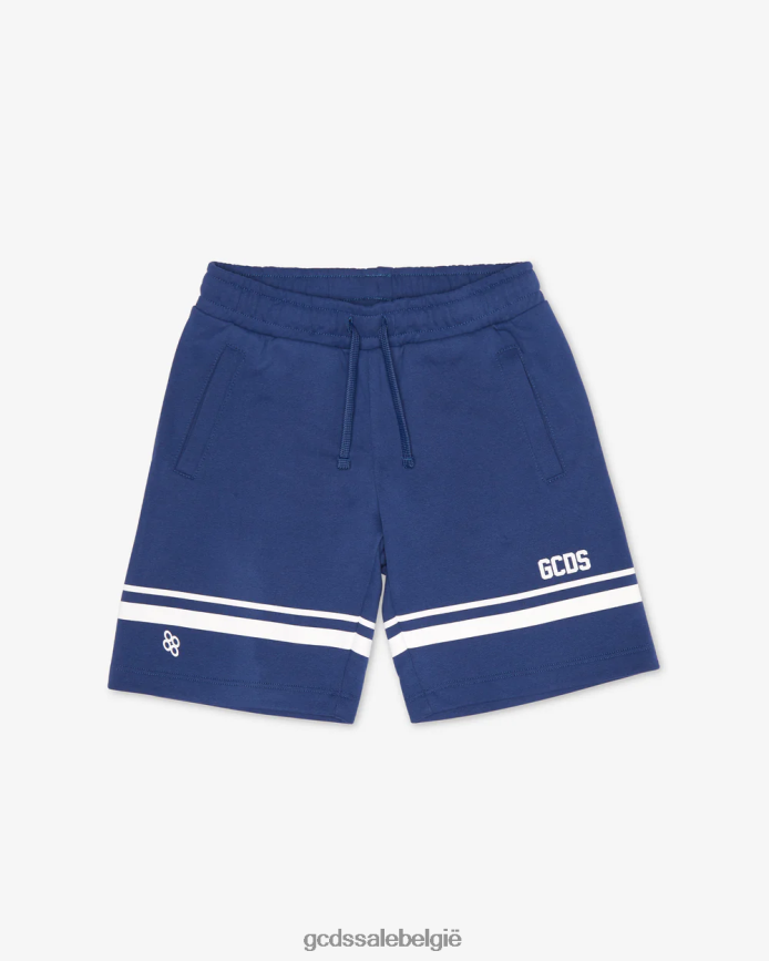 Junior lage bermuda met logoband kinderen GCDS blauw kleding 4600VF755
