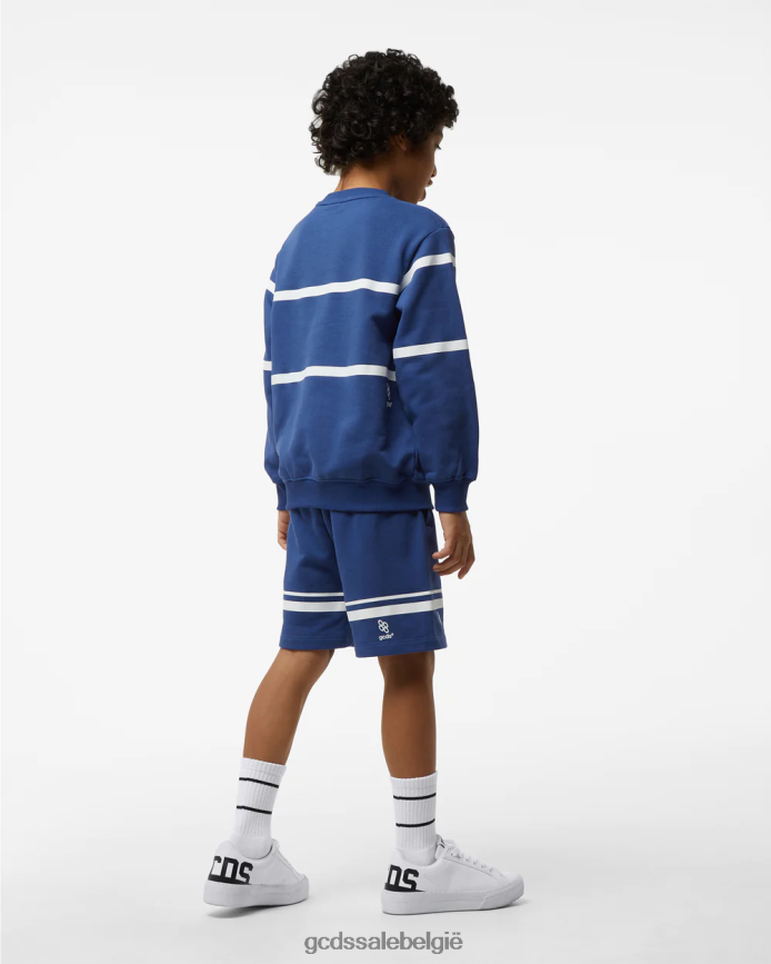 Junior lage bermuda met logoband kinderen GCDS blauw kleding 4600VF755