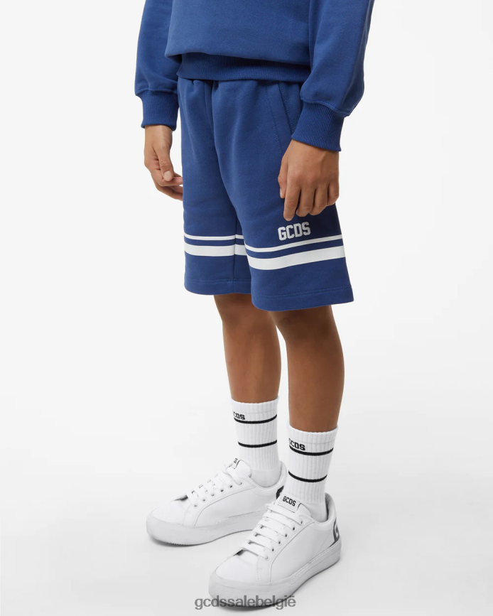 Junior lage bermuda met logoband kinderen GCDS blauw kleding 4600VF755