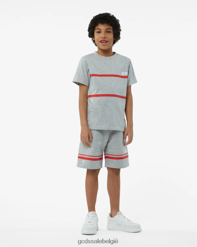 Junior lage bermuda met logoband kinderen GCDS grijs kleding 4600VF753