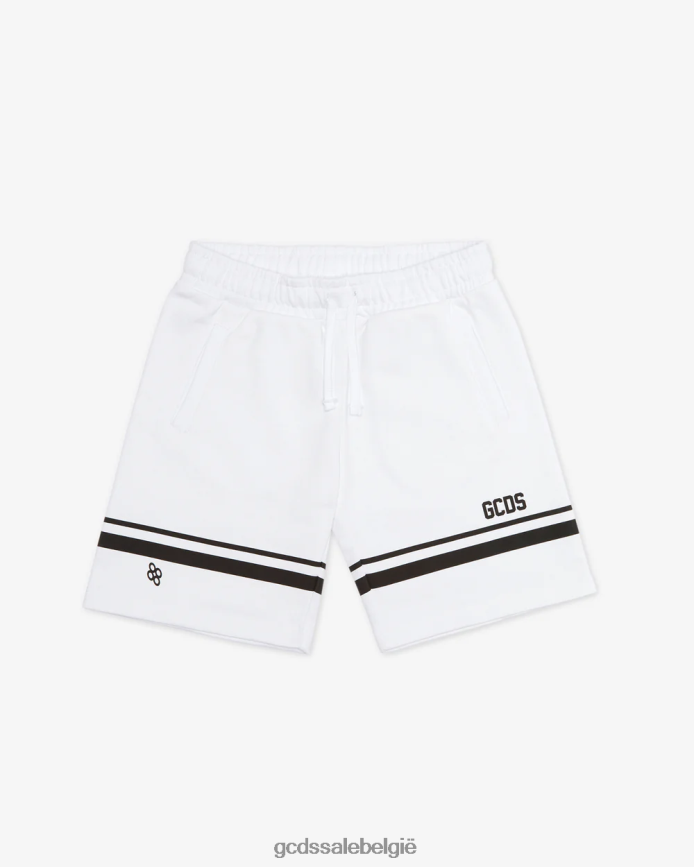 Junior lage bermuda met logoband kinderen GCDS wit kleding 4600VF757