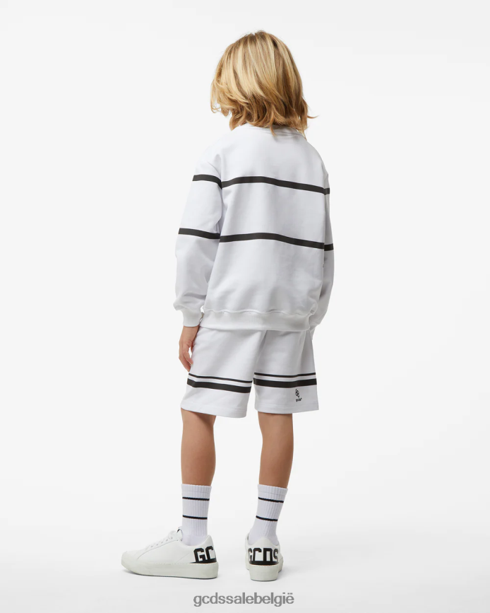Junior lage bermuda met logoband kinderen GCDS wit kleding 4600VF757