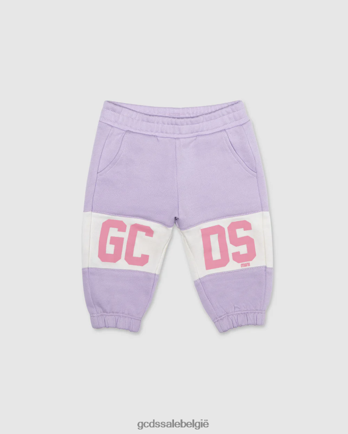 joggingbroek met babylogoband kinderen GCDS lila kleding 4600VF623