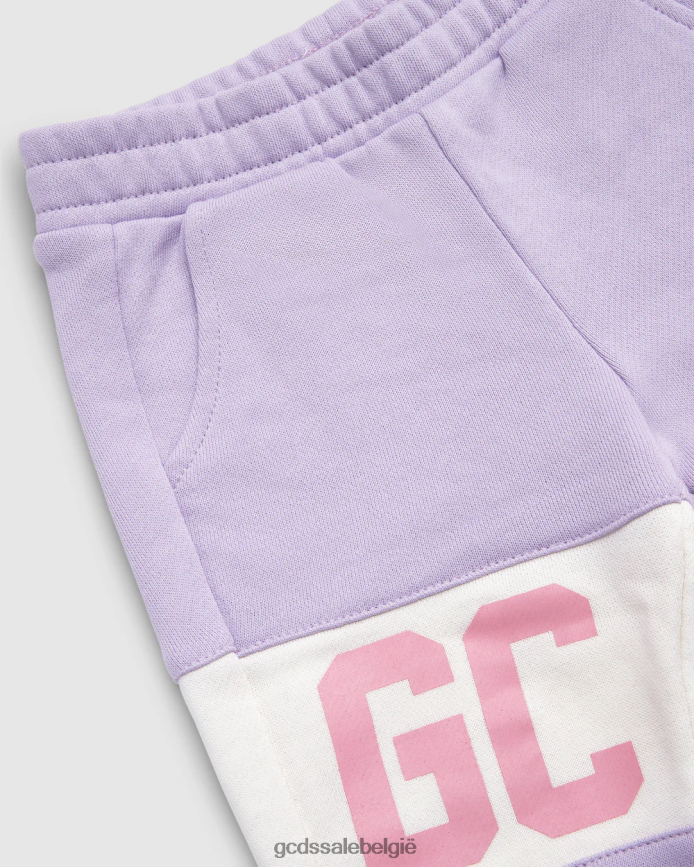 joggingbroek met babylogoband kinderen GCDS lila kleding 4600VF623