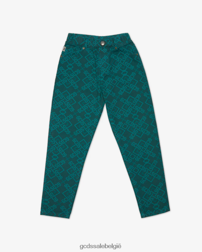 junior denim jacquard broek kinderen GCDS veelkleurig kleding 4600VF748