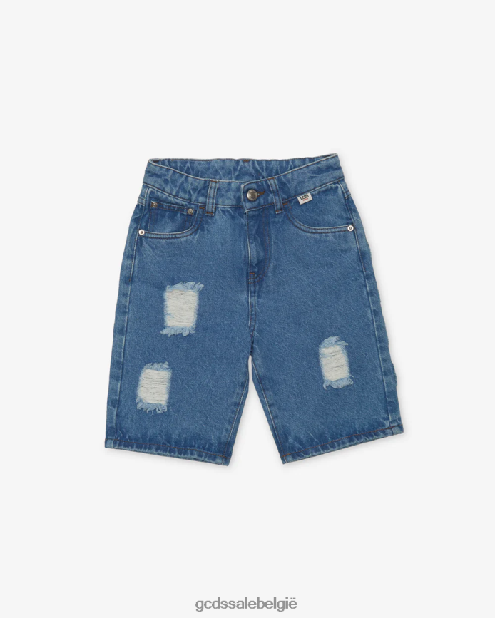 junior denimbermuda kinderen GCDS blauw kleding 4600VF758