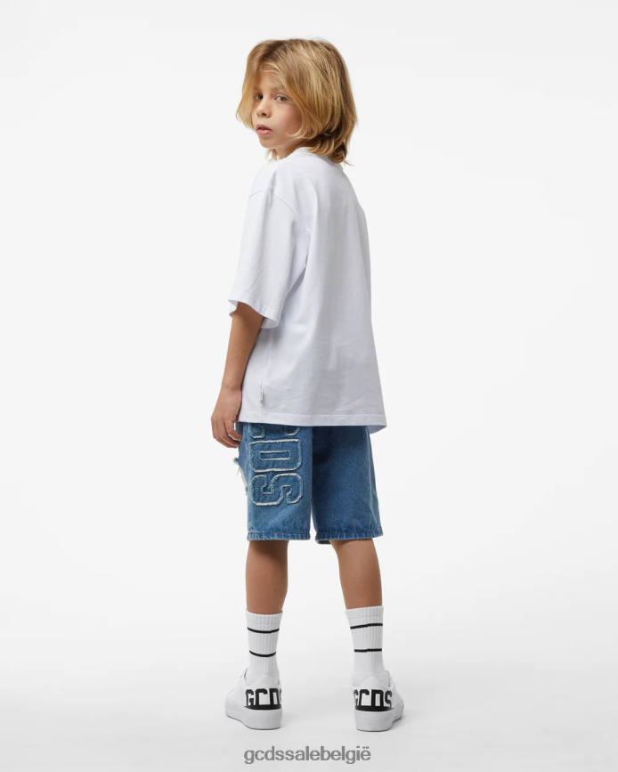 junior denimbermuda kinderen GCDS blauw kleding 4600VF758