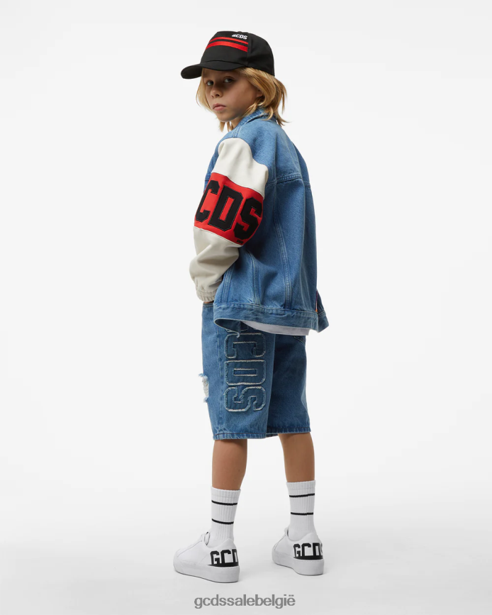 junior denimbermuda kinderen GCDS blauw kleding 4600VF758