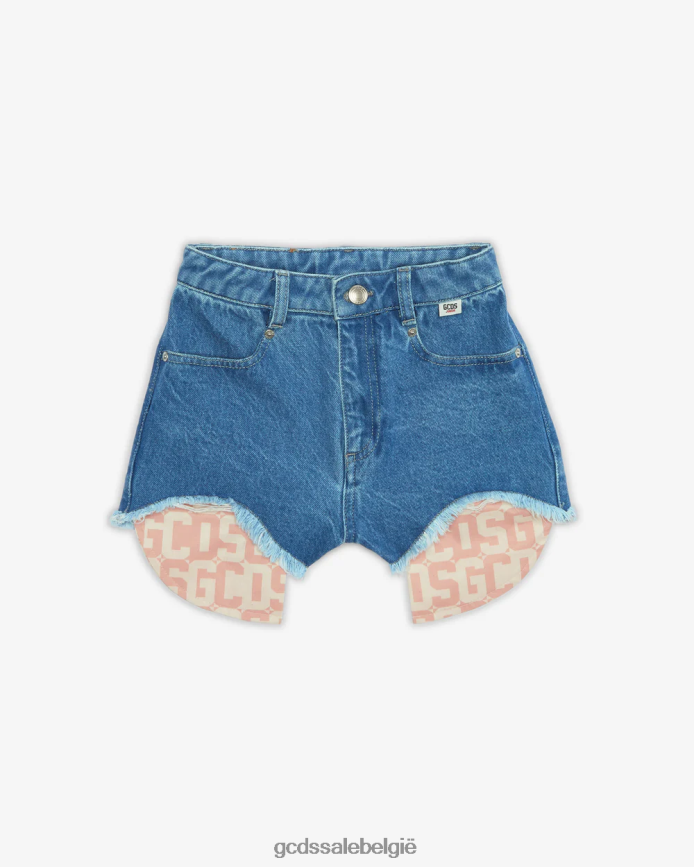 junior denimshort kinderen GCDS blauw kleding 4600VF821