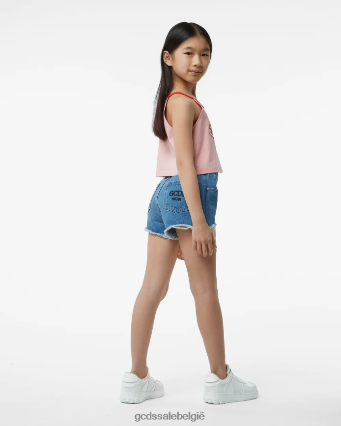 junior denimshort kinderen GCDS blauw kleding 4600VF821