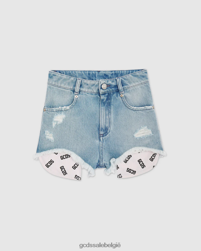 junior denimshort kinderen GCDS lichtblauw kleding 4600VF818