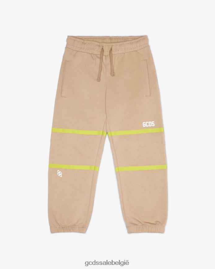 junior joggingbroek met lage logoband kinderen GCDS beige kleding 4600VF751