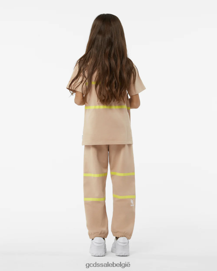 junior joggingbroek met lage logoband kinderen GCDS beige kleding 4600VF751