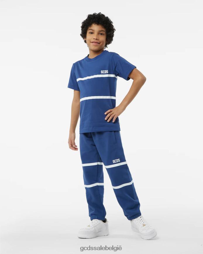 junior joggingbroek met lage logoband kinderen GCDS blauw kleding 4600VF750
