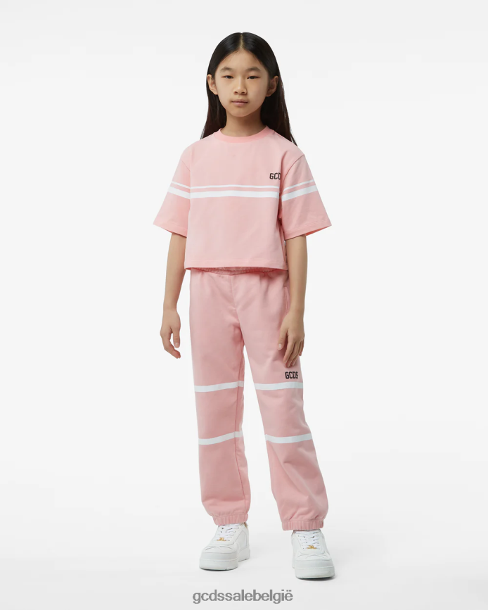 junior joggingbroek met lage logoband kinderen GCDS roze kleding 4600VF819