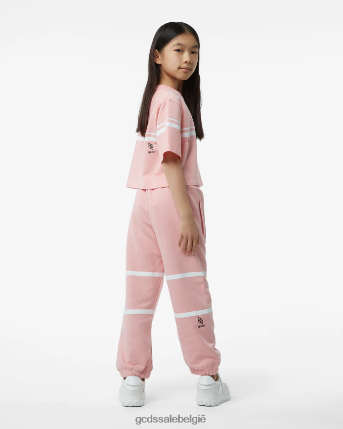 junior joggingbroek met lage logoband kinderen GCDS roze kleding 4600VF819