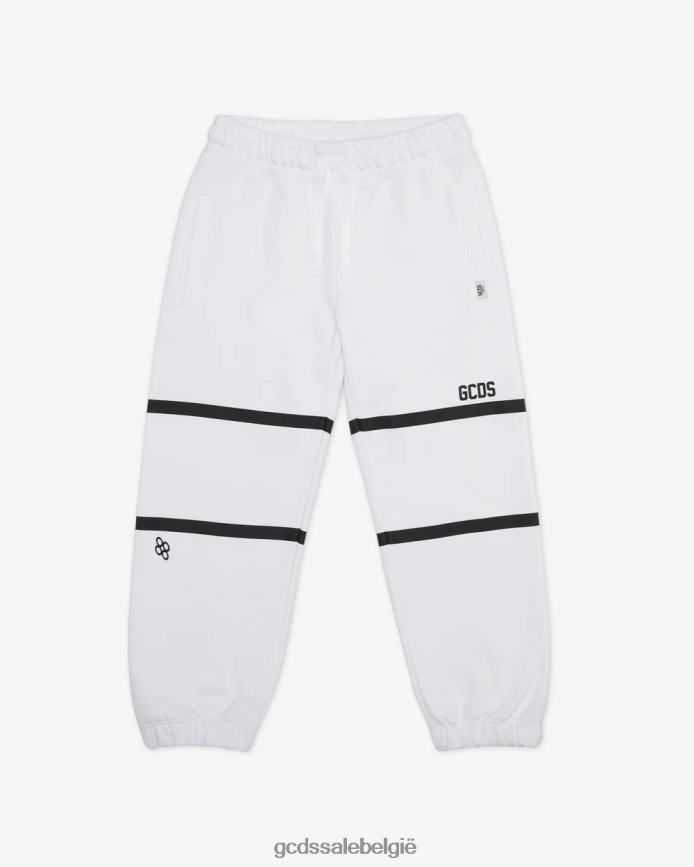 junior joggingbroek met lage logoband kinderen GCDS wit kleding 4600VF752