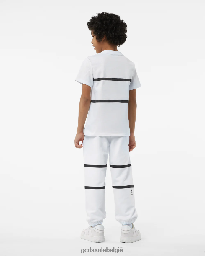 junior joggingbroek met lage logoband kinderen GCDS wit kleding 4600VF752