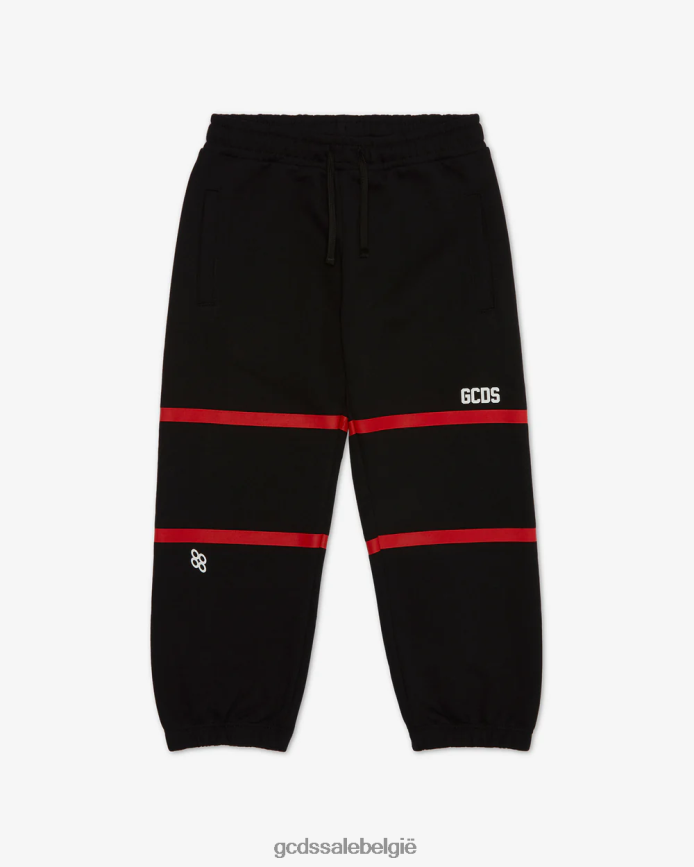 junior joggingbroek met lage logoband kinderen GCDS zwart kleding 4600VF749