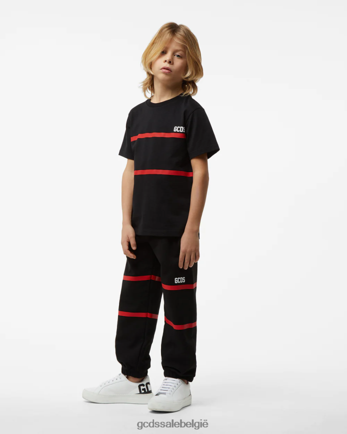 junior joggingbroek met lage logoband kinderen GCDS zwart kleding 4600VF749