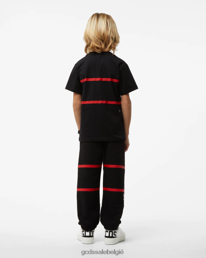 junior joggingbroek met lage logoband kinderen GCDS zwart kleding 4600VF749