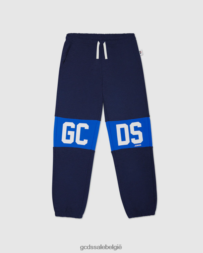 junior joggingbroek met logoband kinderen GCDS donkerblauw kleding 4600VF742