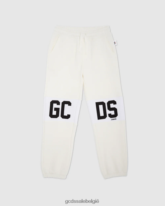 junior joggingbroek met logoband kinderen GCDS gebroken wit kleding 4600VF743