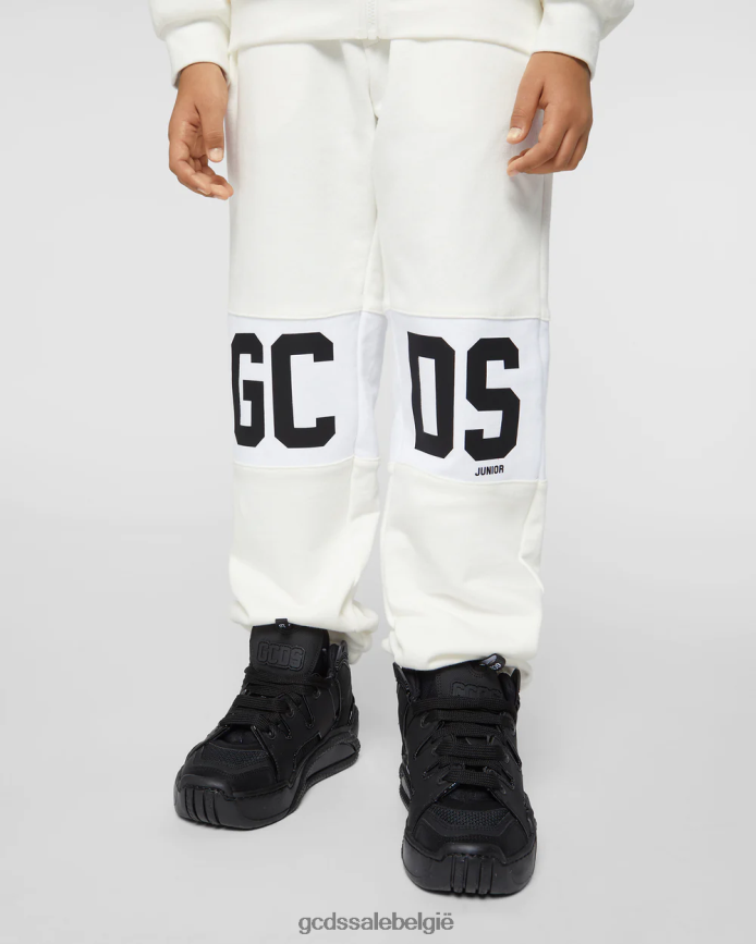 junior joggingbroek met logoband kinderen GCDS gebroken wit kleding 4600VF743