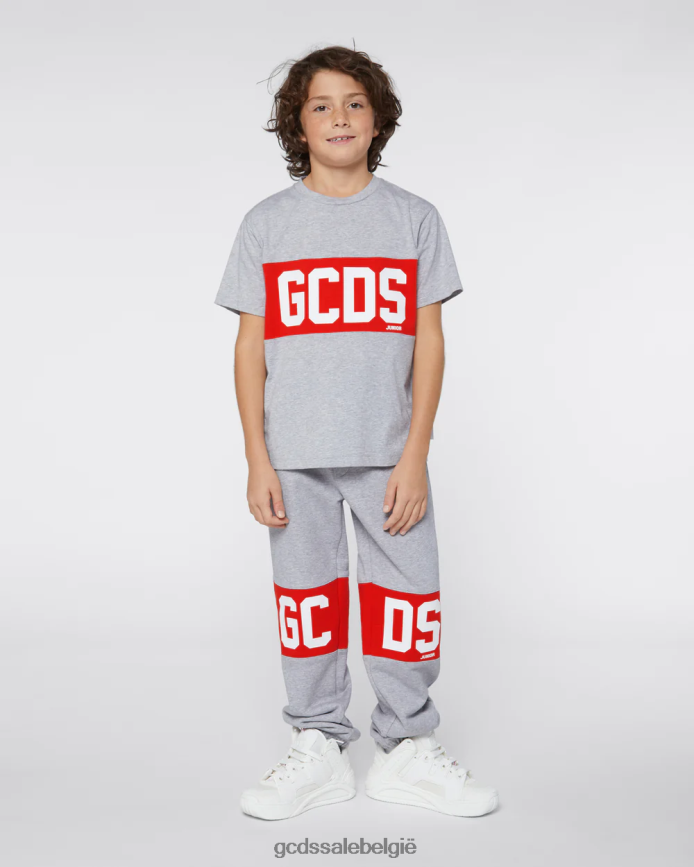 junior joggingbroek met logoband kinderen GCDS grijs kleding 4600VF734