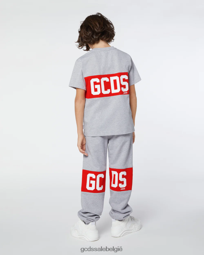 junior joggingbroek met logoband kinderen GCDS grijs kleding 4600VF734