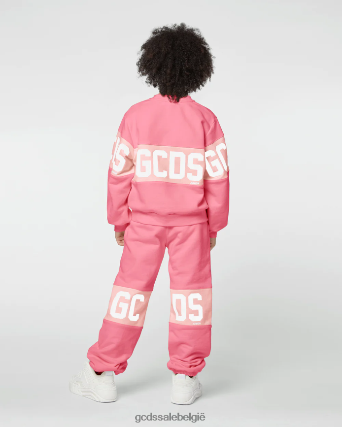 junior joggingbroek met logoband kinderen GCDS wieg roze kleding 4600VF741