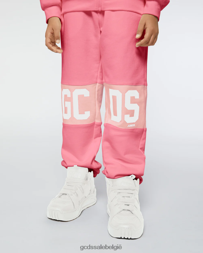 junior joggingbroek met logoband kinderen GCDS wieg roze kleding 4600VF741