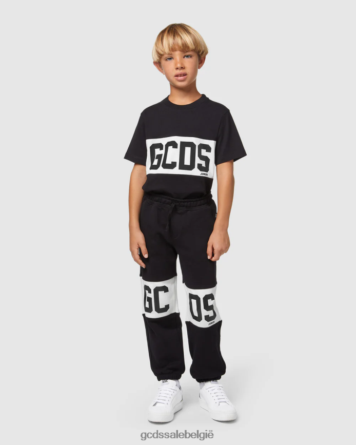 junior joggingbroek met logoband kinderen GCDS zwart kleding 4600VF736