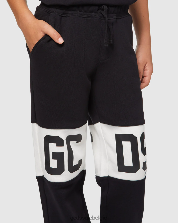 junior joggingbroek met logoband kinderen GCDS zwart kleding 4600VF736