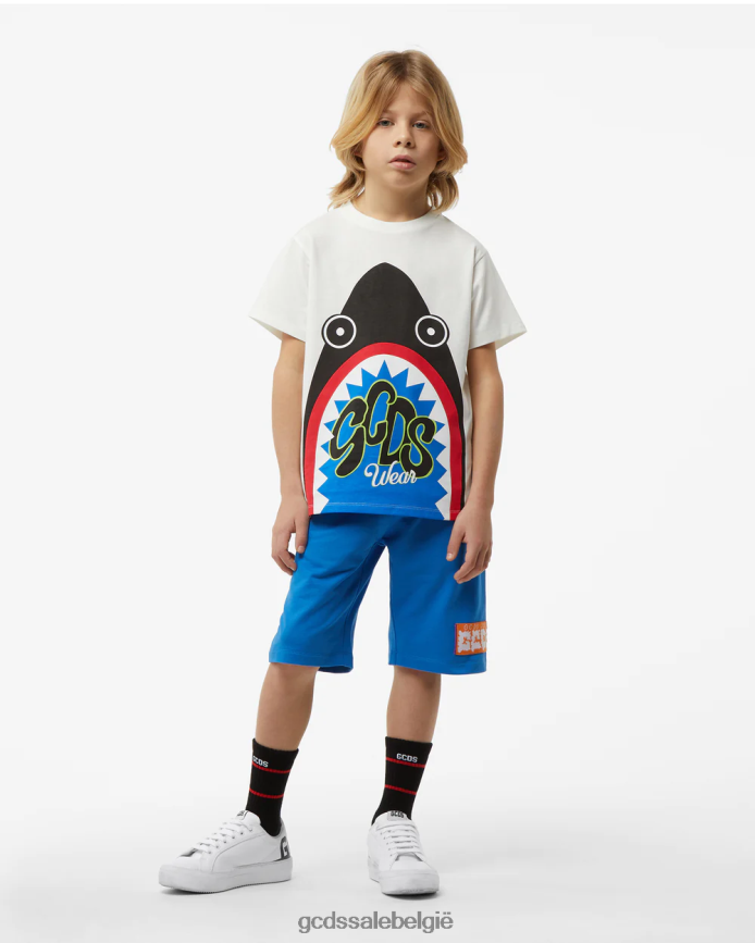junior katoenen korte broek kinderen GCDS blauw kleding 4600VF759
