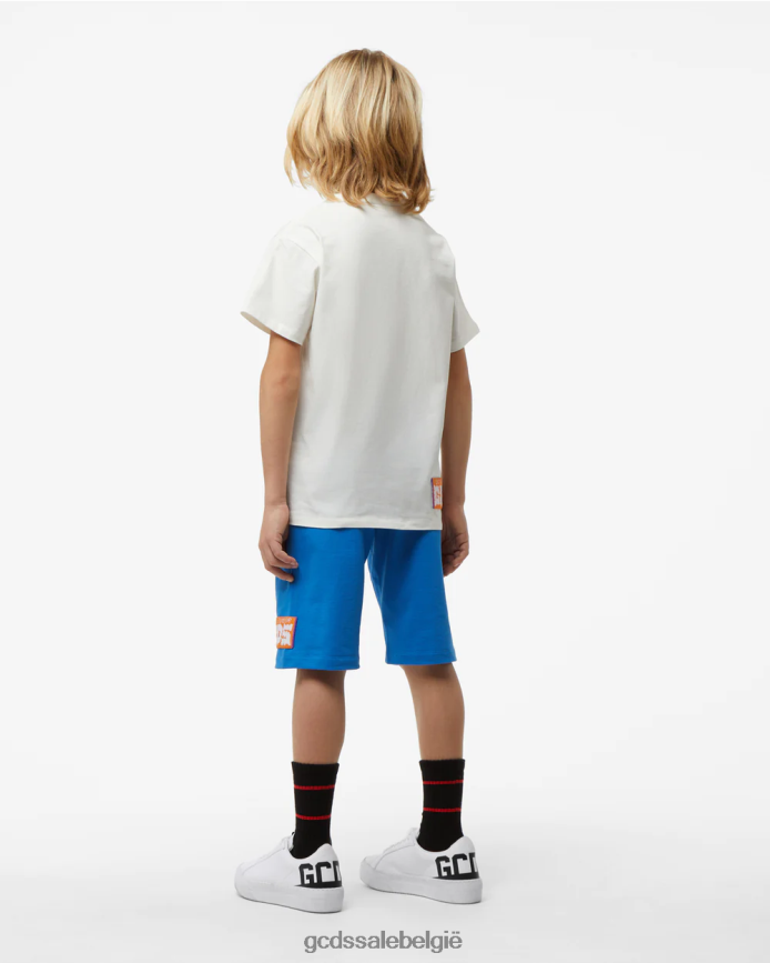 junior katoenen korte broek kinderen GCDS blauw kleding 4600VF759