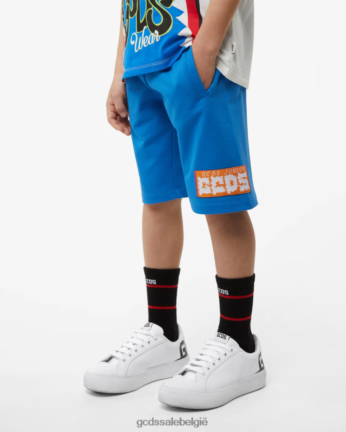 junior katoenen korte broek kinderen GCDS blauw kleding 4600VF759