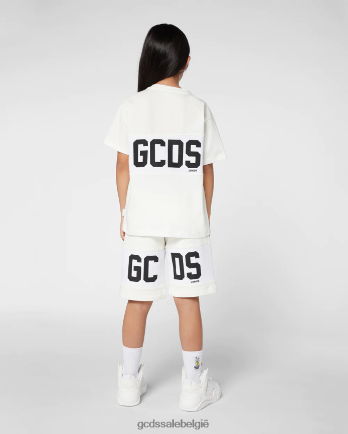 junior logobandshort kinderen GCDS gebroken wit kleding 4600VF747